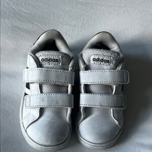 Adidas Kids White Velcro Sneakers